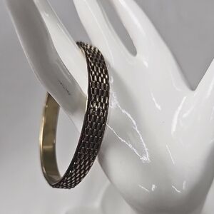 Vintage Brass Basket Weave Bangel
